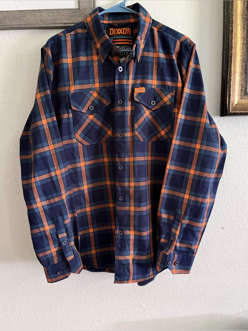 Dixxon High Fives blue/orange flannel shirt